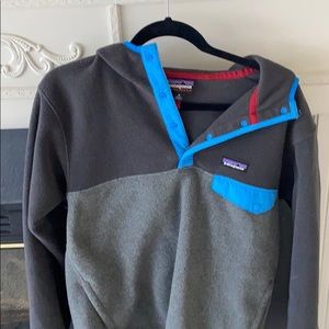 Patagonia hooded pull over.  Worn once